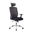 thumbnail image 4 of High Back Executive Mesh Office Chair With Arms, Lumbar Support And Chrome Base, Black, 4 of 9