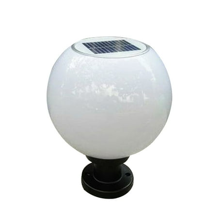 

LED 200MM Solar Wall Pillar Lamp Outdoor Round Ball Round Light(White)