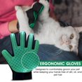thumbnail image 5 of Upgrade Pet Grooming Gloves, Grooming Gloves for Dogs, Cats, Rabbits & Horses with Long and Short Hair, Efficient Pets Hair Remover Mittens - 1 Pair (Green), 5 of 13
