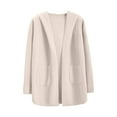 thumbnail image 2 of Ounisa Women Mid Length Cardigan Sweaters Lightweight Open Front Duster Knit Fashion Sweater Coats Trendy Cardigans with Pocket, 2 of 6