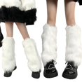 thumbnail image 2 of Women's Faux Furs Leg Warmers Fuzzy Leg Warmers Soft Boot Cuffs Cover, 2 of 11