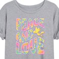 thumbnail image 3 of Peanuts - Peace & Love - Woodstock - Women's Oversized T-Shirt, 3 of 6