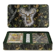 Rivers Edge Cards & Dice Tin - Whitetail Deer Theme