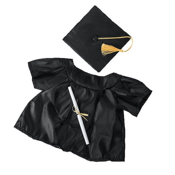 Graduation Gown Outfit for 14–18 Inch Plush Toys, Ceremony Dress-Up