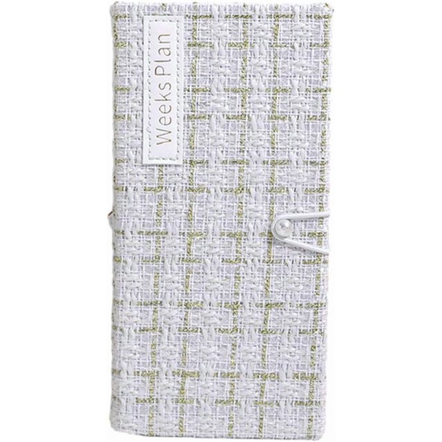 ZOUSSIQI Minimalist Personality Student Notebook Time Management Grid Planning Handbook - White CA919-54330