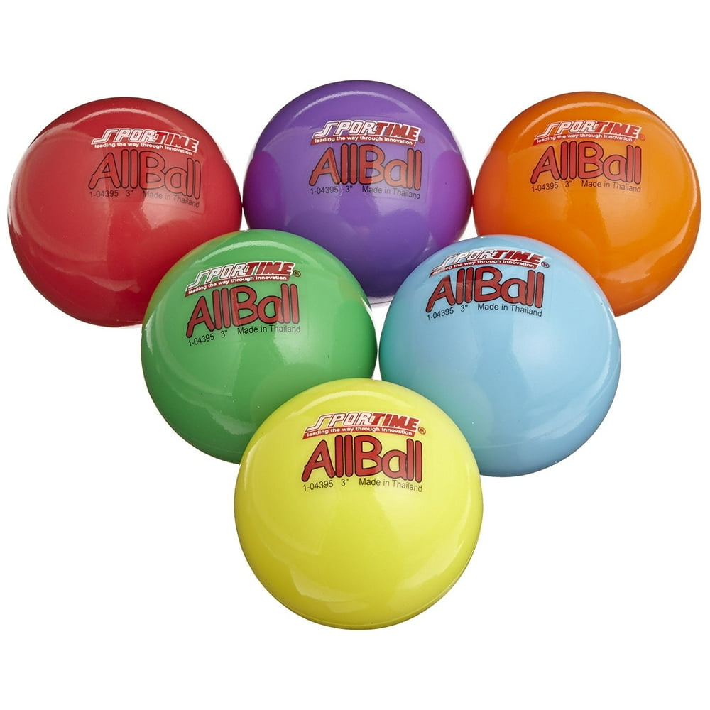 Multi-Purpose Inflatable All-Balls - 3 inch - Set of 6 - Assorted Colors, Multi-purpose ball set