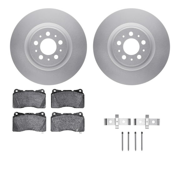 Dynamic Friction Company Front Geospec Brake Rotors with 5000 Advanced Brake Pads includes Hardware 4512-27076
