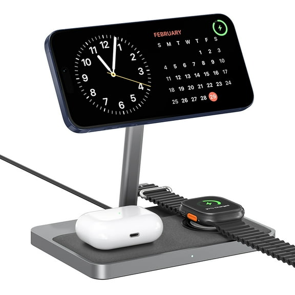 Z557C 3-in-1 Qi2 Magnetic Wireless Charging Stand with 15W Fast Charging and 8-Fold Protection-ZIKE