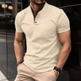 thumbnail image 2 of Mens Henley Shirts Short Sleeve Casual T-Shirts Summer Button T Shirts with Pocket, 2 of 5