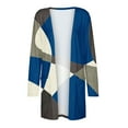 thumbnail image 5 of XFLWAM Floral Print Cardigan for Women Lightweight Open Front Cotton Cardigans with Pockets Casual Thin Cardigan Sweaters Blue S, 5 of 5