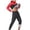 Red, variant on Workout Hooded Windproof Shapewear Sauna Sweat Suit Fitness Gear for Training and Casual Fashion Black L