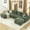 Green|135 in, variant on Aukfa 100" U-Shape Storage Sectional Sofa Convertible Sofa Bed for Living Room, 2 Ottoman&Pillows, Linen, Gray