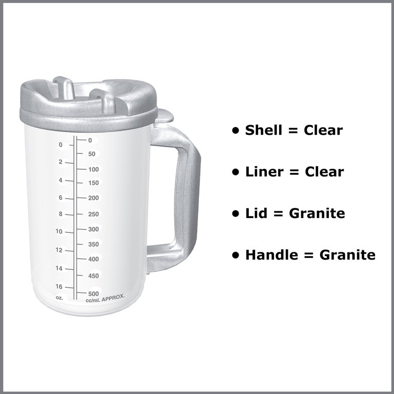 Whirley Reusable Insulated Drinking Mug, Clear Plastic, 20 oz with Straw  and Lid - Walmart.com