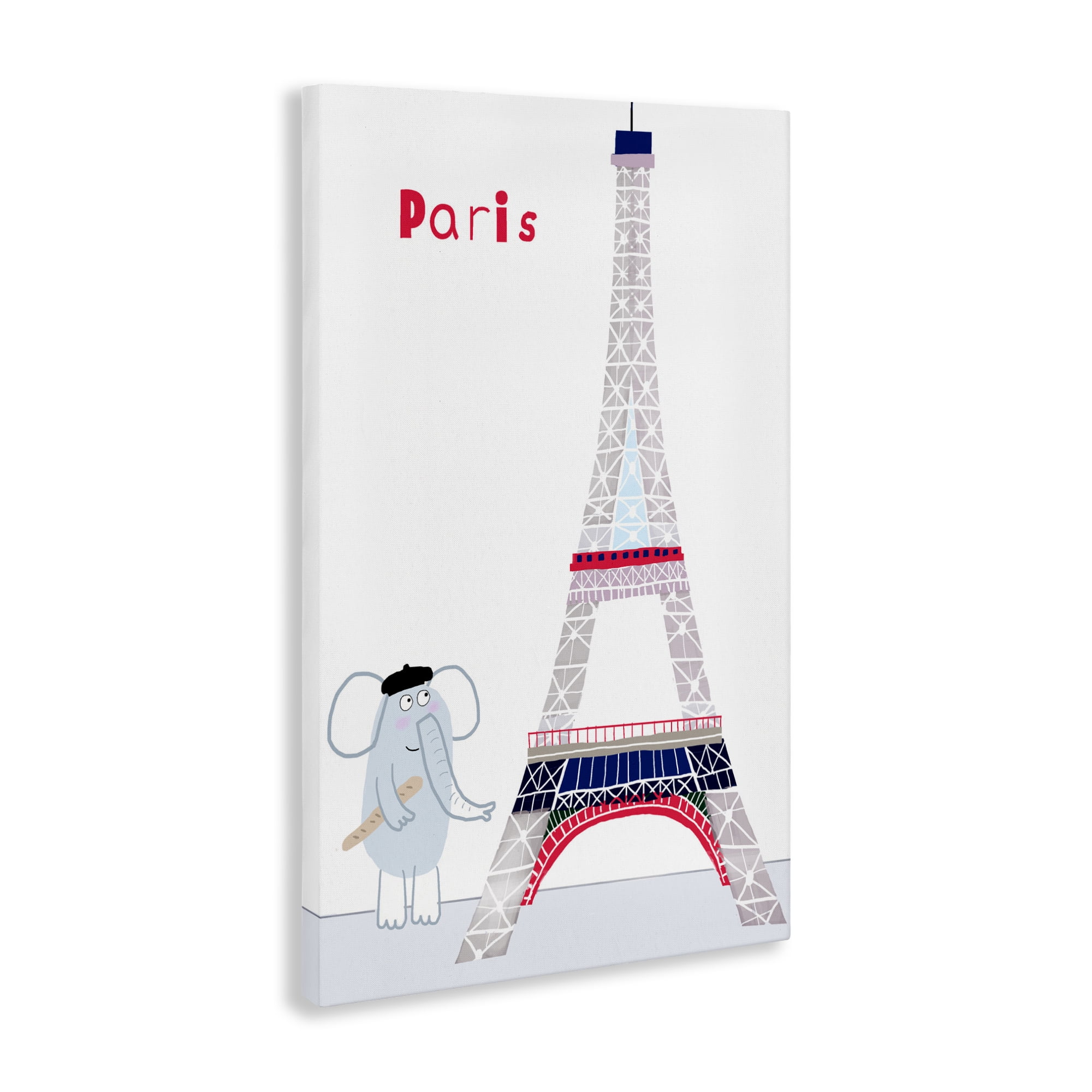 Elephant & Eiffel Tower Canvas Wall Art, design by Carla Daly