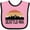 Pink and Black, variant on Inktastic Seattle Washington Skyline Sunset Boys or Girls Baby Bib
