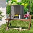 thumbnail image 4 of AECOJOY Outdoor Storage Cabinet with Floor & Metal Small Cabinet Waterproof  & Package Delivery Boxes for Patio in Dark Grey, 4 of 7