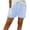 Light Blue Shorts for Women, variant on CFLVAEK Striped Shorts for Women Summer Casual Wide Leg Lounge Shorts Trendy Elastic High Waisted Pull On Shorts with Pockets Light Blue L