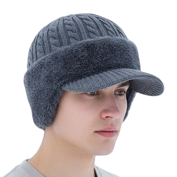 Coldshield Trapper Hat Gorros Punto Invierno Con Orejeras Y Lana (gris)