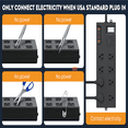 thumbnail image 4 of covozon 8-Outlet Surge Protector with Waterproof Power Strip, 4 of 6