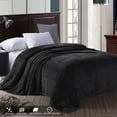 thumbnail image 4 of Exclusivo Mezcla Waffle Textured Soft Fleece Blanket, Queen Size Bed Blanket, Cozy Warm and Lightweight (Black, 90"x90"), 4 of 6