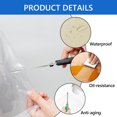 thumbnail image 3 of Semfri 60 x 90 inch Plastic Clear Tablecloth Protector Plastic Table Cloth Protector Oval Table Transparent Cover for Dining Tables Parties and Holidays, 3 of 7