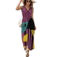 thumbnail image 2 of Something In The Wind Graphic Womens Night Club Maxi Dress V Neck Sleeveless Bohemia Long Dresses, 2 of 9