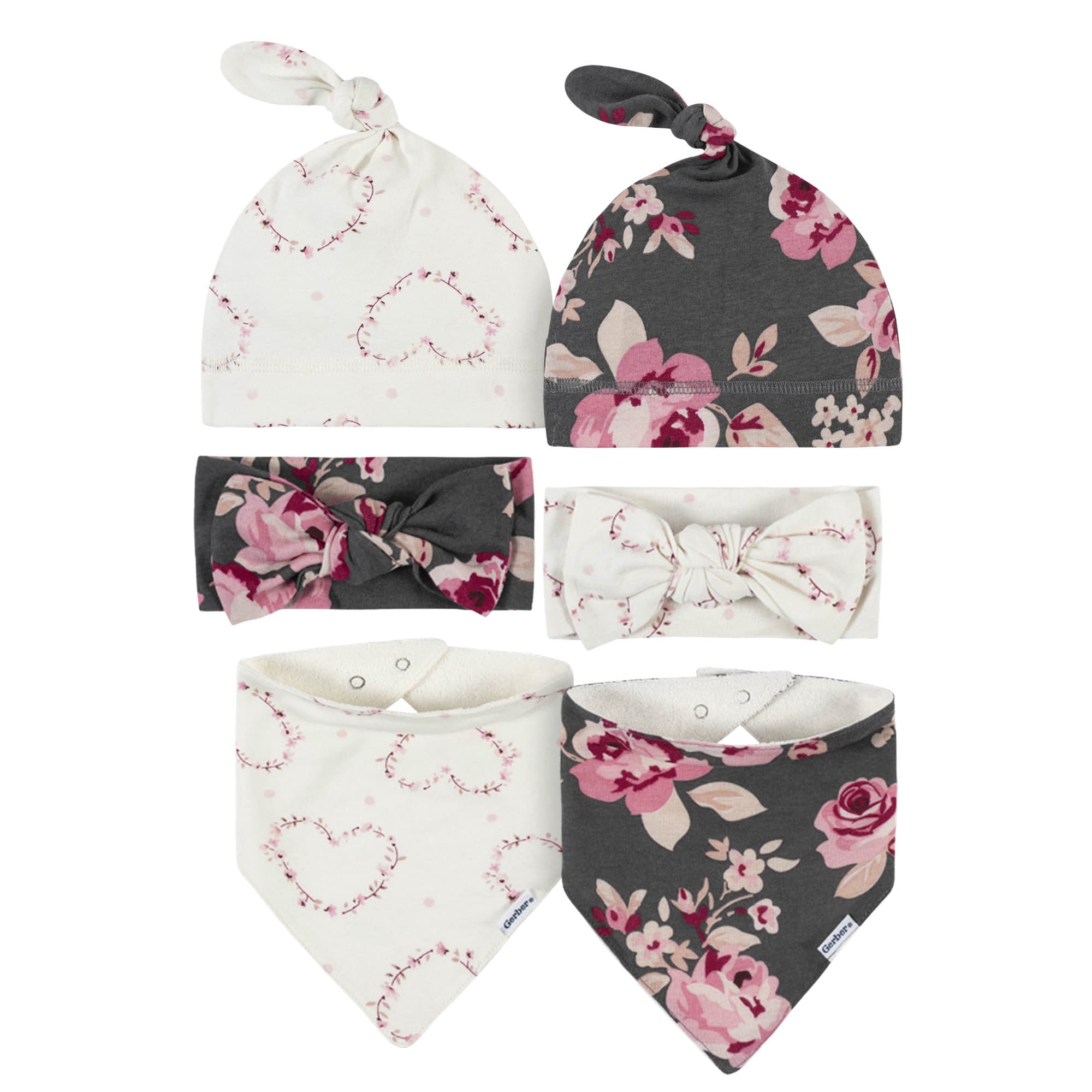 Modern Moments by Gerber Baby Girl Casual Accessory Set, 6-Piece (0/6 Months)