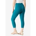 thumbnail image 2 of Roaman's Women's Plus Size Side-Pocket Essential Capri Legging, 2 of 6