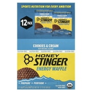 Honey Stinger Organic Gluten Free Waffle, Cookies & Cream, 1.06 Ounce, 12 Count