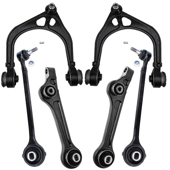 Detroit Axle - RWD Front End Kit for 11-19 Chrysler 300 Dodge Challenger Charger, Upper and Lower Forward & Rearward Control Arms 2011 2012 2013 2014 2015 2016 2017 2018 2019 Replacement
