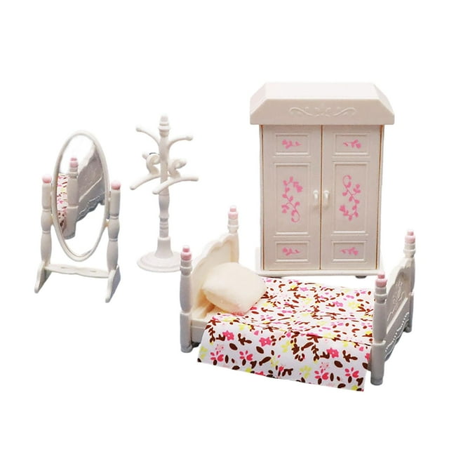 de Muebles de de Plástico 1/12 Accesorios Decoraciones de Múltiples Simución de Modelo de Ensambje para Sa de , Dormitorio A CUTICAT Accesorios de casa de muñecas