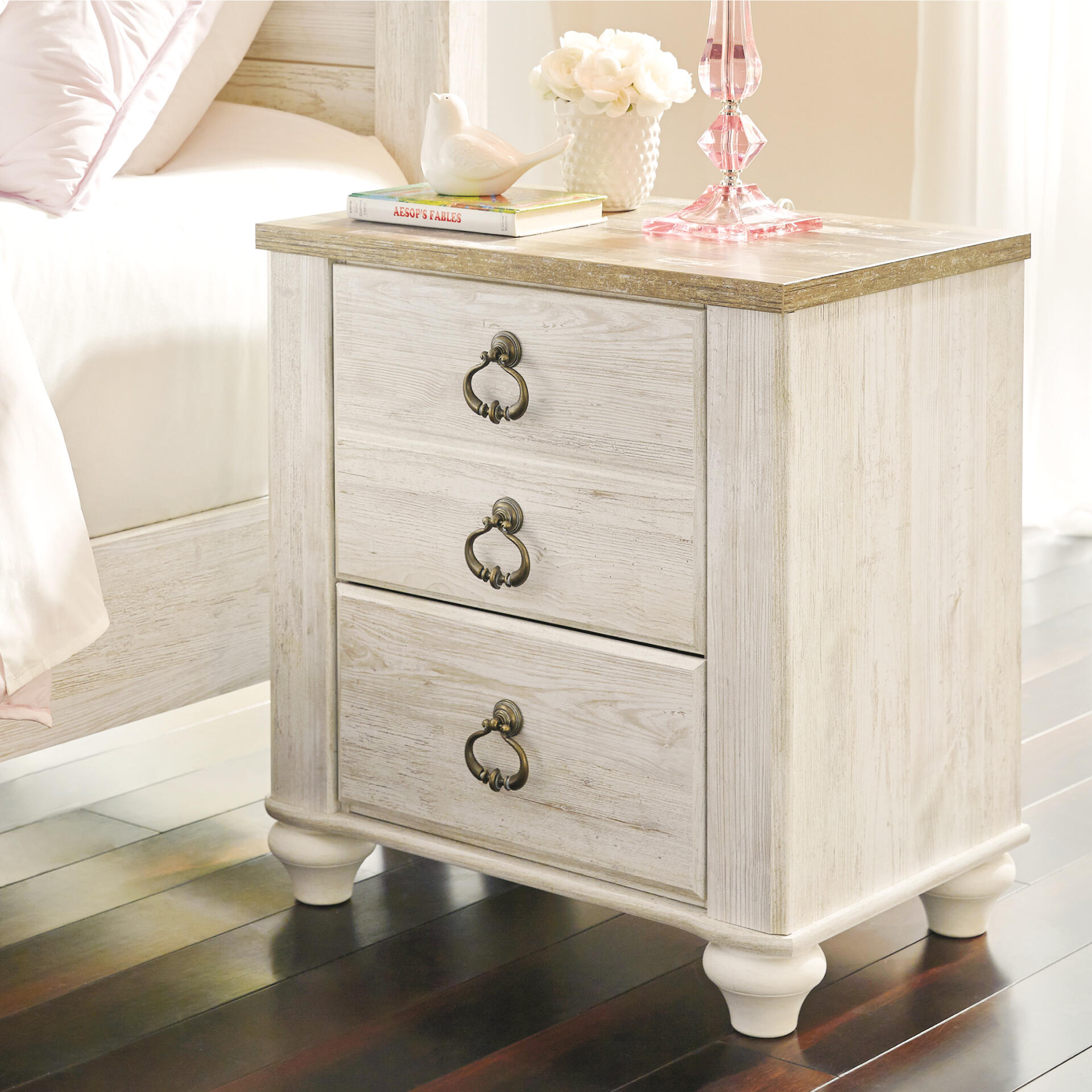 Signature Design by Ashley Willowton 2-Drawer Nightstand photo 2