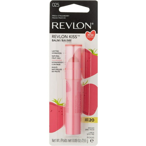3 Pack - Revlon Kiss Lip Balm, Fresh Strawberry 0.09 oz ...
