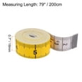 thumbnail image 2 of Uxcell Soft Tape Measure 79'' 200cm Double Scale Metric Inch Flexible Ruler for Sewing Body Measure Clothes, 2 of 6