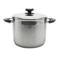 thumbnail image 3 of YBM Home Professional Chef’s 18/10 Stainless Steel Stock Pot Covered Tri-Ply Capsule Base With Bakelite Handle, Terrific Mirror Silver, Induction Compatible, 13 Quart - Black, 3 of 3