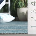 thumbnail image 5 of SAFAVIEH Courtyard Dev Striped Indoor/Outdoor Area Rug, Aqua/Grey, 5'3" x 7'7", 5 of 12