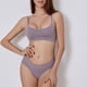 thumbnail image 2 of Conjunto de lencería sin costuras de 2 piezas con cuello en U para mujer: sujetador halter de cintura alta y braguitas, nailon/spandex, ropa de dormir/noche sexy, 2 of 8