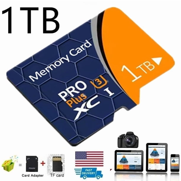 Memoria Micro SD de alta velocidad 1024 GB, formato SDXC, clase C10/U3/V30/A2, soporte 4K UHD y Full HD, apta para teléfonos, tabletas, cámaras y dispositivos Android – incluye adaptador SD