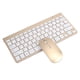 thumbnail image 2 of Juego de teclado inalámbrico y ratón, miniaccesorios de computadora silenciosos ultradelgados para oficina en casa, 2,4G (dorado), 2 of 11
