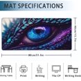 thumbnail image 2 of Desk Mat, Blue and Purple Fantasy Dragon Eye Extended Gaming Mouse Pad Large, 31.5"x15.7" Big Mouse Pad with Non-Slip Base and Stitched Edge, Long Computer Keyboard Mouse Mat for Home Office Work, 2 of 7