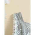 thumbnail image 5 of Yunliwuli Baby Girl Romper Dress Cute Lace Trim Flower Square Neck Sleeveless Mesh Hem Toddler Jumpsuit for Summer, 5 of 8