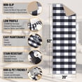 thumbnail image 4 of Ottomanson Non-Slip Kitchen Runner Rug 20" x 53" – Low Pile Stain Resistant Floor Mat, Buffalo Plaid Black/White, 4 of 14