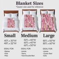 thumbnail image 4 of Abstract Style Flannel Blanket for Bed,Travel and Camping, Impressionist Theme Pink Water Ripple Super Soft Cozy Blanket for All Seasons 40"x50", 4 of 7