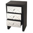 thumbnail image 2 of 28' Black Wood Accent Cabinet with 3 Mirrored Glass Drawers, 2 of 2