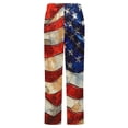 thumbnail image 6 of Retro American Pride Vintage USA Flag Winter Female Pants Flannel High Waist Women Pants Lady Warm Straight Leg Plush Trousers, 6 of 7