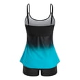 thumbnail image 2 of Rosegal for WomenPlus Size Ombre Print Backless Boyshort Tankini Swimwear Black 3X, 2 of 6