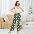 thumbnail image 6 of FORMRS Women's Pajama Pants with Pockets Soft Comfy Loungewear Sleep Bottom, Sizes S-2XL, Green Christmas Goose Pattern, 6 of 8