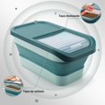 thumbnail image 2 of Contenedor para Croquetas, Caja Hermética de Almacenamiento de Comida Alimento para Mascota Perro Gato, Gran Capacidad Dispensador Plegable con Tapa Deslizante para Arroz Cereal Grano Diverso, 2 of 4