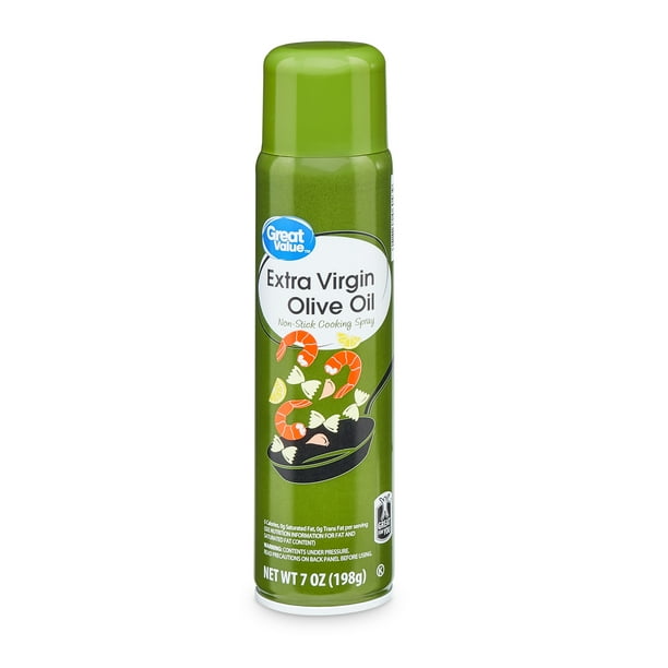 Great Value Extra Virgin Olive Oil NonStick Cooking Spray, 7 oz