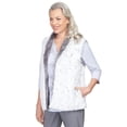 thumbnail image 3 of Alfred Dunner Womens Petite Reversible Collared Fur Vest, 3 of 6